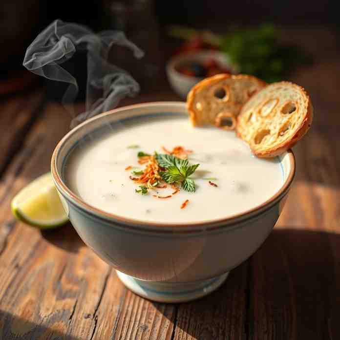 Make Creamy Coconut Milk Soup - Soto Betawi Recipe